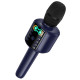Портативна колонка-мікрофон HOCO L24 Shine karaoke microphone 5W Blue (6942007673785)