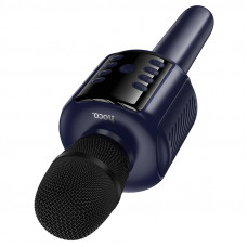 Портативна колонка-мікрофон HOCO L24 Shine karaoke microphone 5W Blue (6942007673785)