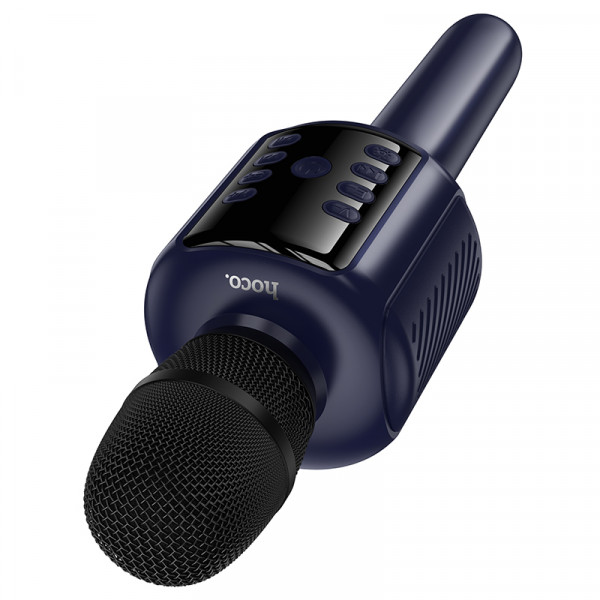 Портативна колонка-мікрофон HOCO L24 Shine karaoke microphone 5W Blue (6942007673785)