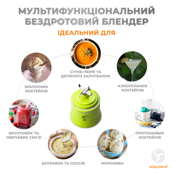 Портативний блендер ENJOY BLEND 63710440 лайм (салатовий)