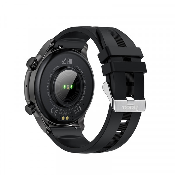 Смарт-годинник HOCO Y31 37mm, 250 mAh, Smart sports watch(call version) Black (6942007654098)