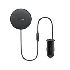 Тримач для мобiльного Baseus CW01 Magnetic Wireless Charging Car Mount 40W (Wireless Charging 15w+USB-A 25W) Чорний