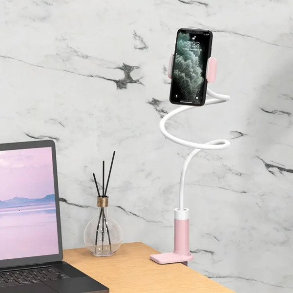 Тримач для телефона HOCO PH23 Balu mobile phone stand Pink Білий