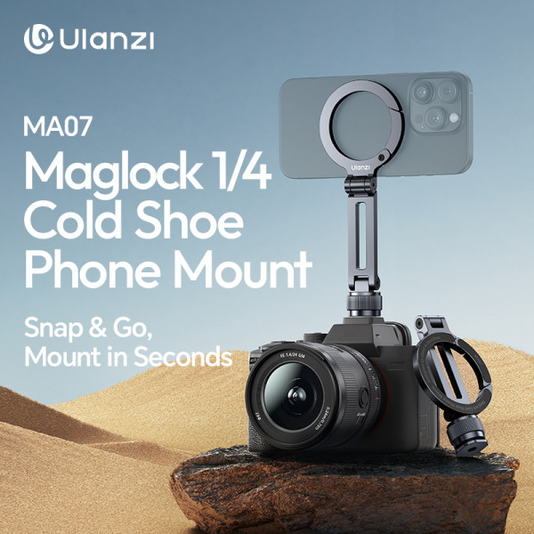 Тримач для телефону Ulanzi MA07 Maglock 1/4 Cold Shoe Phone Mount Black (M084)