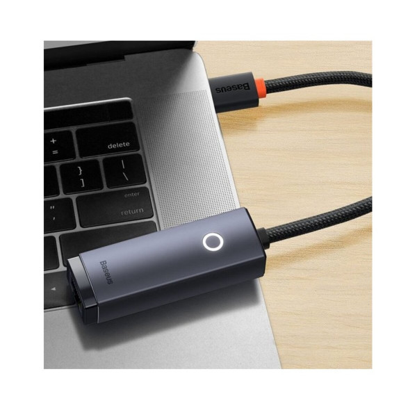 USB-Хаб Baseus Lite Series Ethernet Adapter Type-C to RJ45 LAN Port (100Mbps) Black