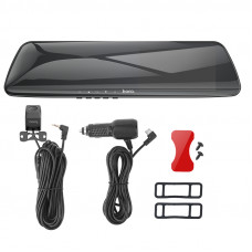 Відеореєстратор HOCO DV4 4.5-inch rearview mirror driving recorder(dual-channel) Black (6942007616782)