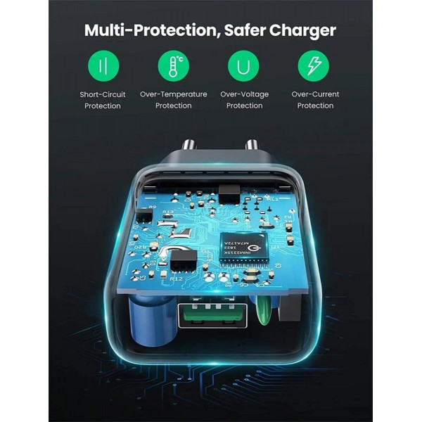 Зарядний пристрій UGREEN CD122 QC3.0 USB Fast Charger EU (Чорний) (UGR-70273)