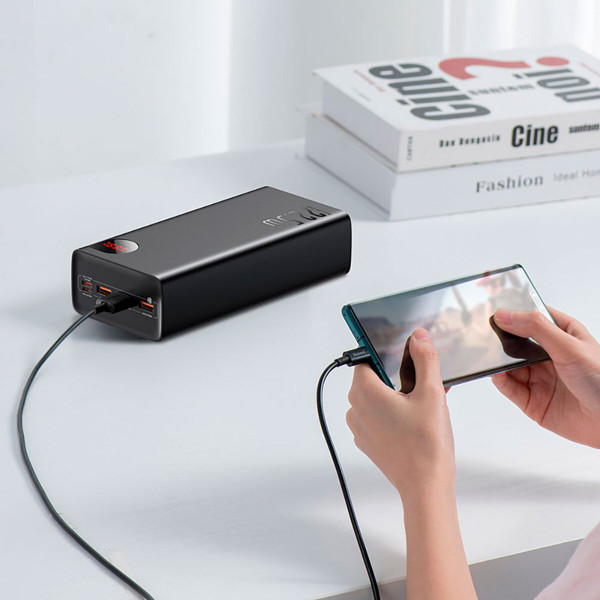 Зовнішній акумулятор Baseus Adaman Digital Display Fast Charge Power Bank 40000mAh 22.5W Black