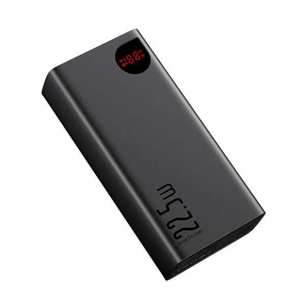 Зовнішній акумулятор Baseus Adaman Digital Display Fast Charge Power Bank 40000mAh 22.5W Black