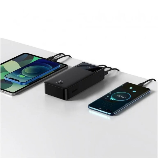 Зовнішній акумулятор Baseus Bipow Digital Display Power bank 30000mAh 20W Black