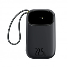 Зовнішній акумулятор Baseus EnerFill FC31 Digital Display Power Bank with 2 Built-in Cables 20000mAh 22.5W Cosmic Black (P10082107123-00)