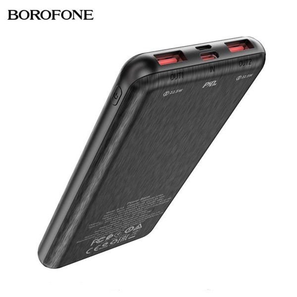 Зовнішній акумулятор BOROFONE BJ13 Sage fully compatible power bank 10000mAh 22.5W Black