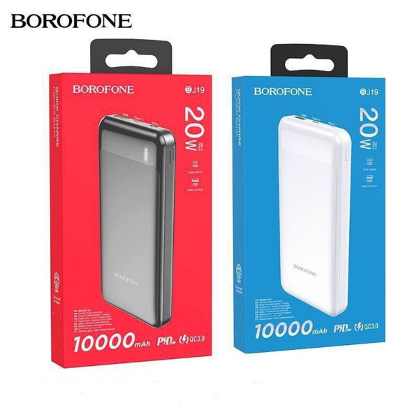 Зовнішній акумулятор BOROFONE BJ19 Incredible PD20W+QC3.0 power bank 10000mAh Black