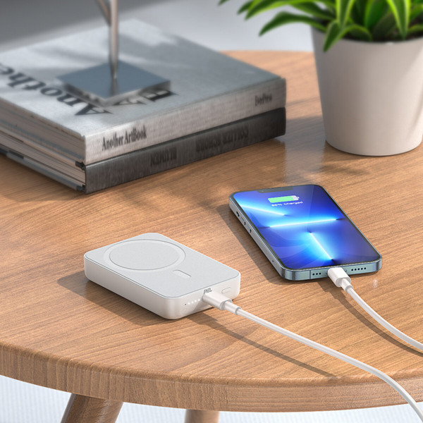 Зовнішній акумулятор BOROFONE BJ25 Reach PD20W magnetic wireless fast charging (8000mAh) White