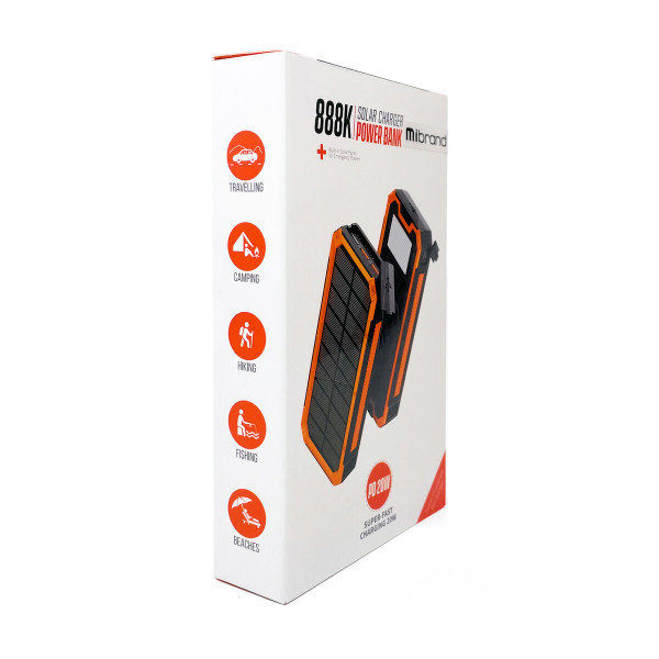 Зовнішній акумулятор Mibrand EXTREME 20000mAh solar lighting