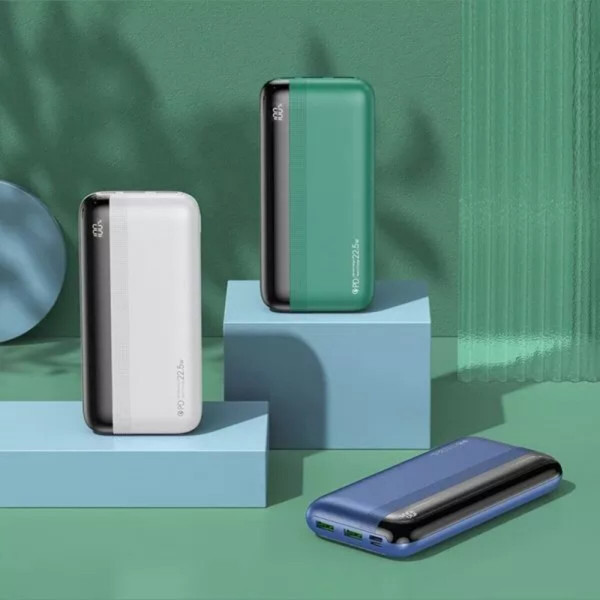 Зовнішній акумулятор REMAX Kiren Series PD20W+QC22.5W Fast Charging Power Bank 20000mAh RPP-180 Blue