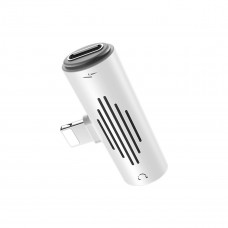 Адаптер BOROFONE BV7 Light Lightning digital 3.5 audio converter Білий