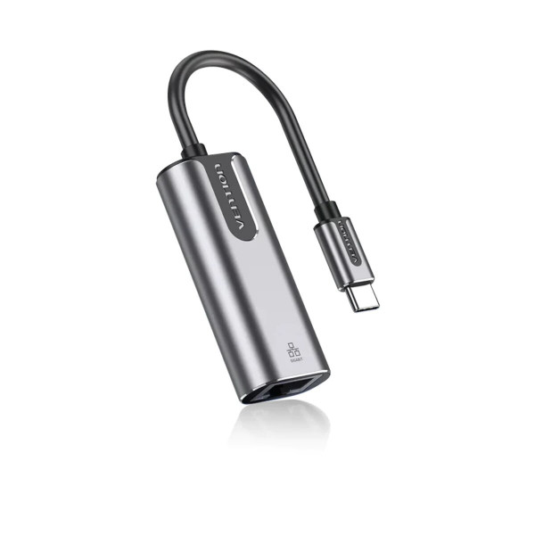 Адаптер Vention USB-C to Gigabit Ethernet Adapter 0.15M Gray Aluminum Alloy Type (CFNHB)