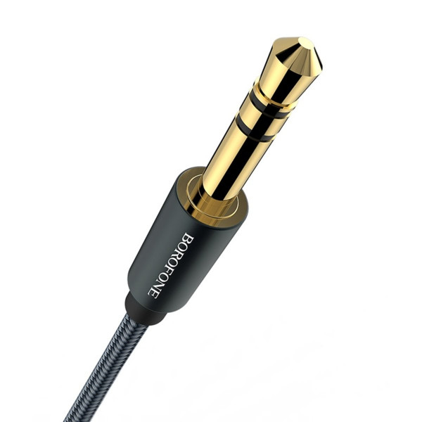 Аудіокабель BOROFONE BL3 Audiolink audio AUX cable, 1m Metel Grey