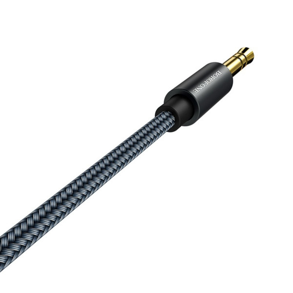 Аудіокабель BOROFONE BL3 Audiolink audio AUX cable, 1m Metel Grey