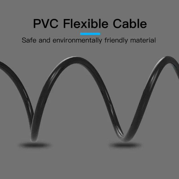 Аудіокабель Vention 3.5mm Male to 2RCA Male Audio Cable 1.5M Чорний Metal Type (BCFBG)