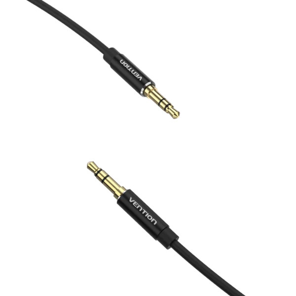 Аудіокабель Vention 3.5mm Male to Male Audio Cable 1.5M Black Aluminum Alloy Type (BAXBG)