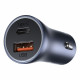 Автомобільний зарядний пристрій Baseus Golden Contactor Pro Dual Car Charger U+C 40W (With Cable Type-C/ iP 1m) Dark Grey (TZCCJD-B0G)