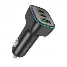 Автомобільний зарядний пристрій BOROFONE BZ28C Trophie PD60W(2C1A) car charger Black (6941991110870)