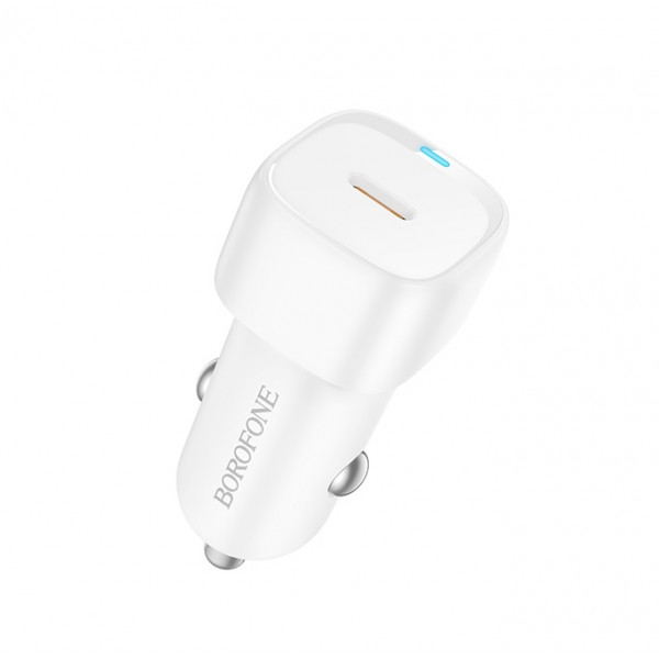 Автомобільний зарядний пристрій BOROFONE BZ34A Cloud single port PD20W car charger White (6941991122323)