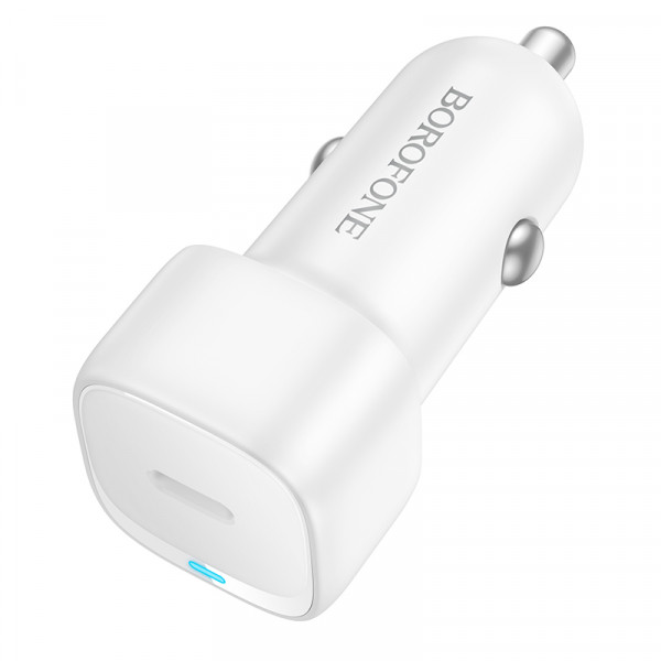 Автомобільний зарядний пристрій BOROFONE BZ34A Cloud single port PD20W car charger White (6941991122323)
