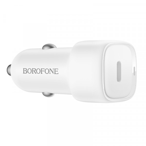 Автомобільний зарядний пристрій BOROFONE BZ34A Cloud single port PD20W car charger White (6941991122323)