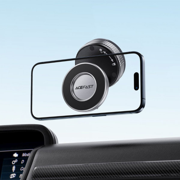 Автотримач для телефона ACEFAST E28 manual suction cup magnetic Phone holder, Metal Gray (6974316284833)