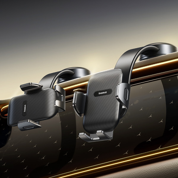 Автотримач для телефона Baseus PrimeTrip C03 Air Clamping Car Mount (Suction Cup Version, Cosmic Black) (C0013C01)