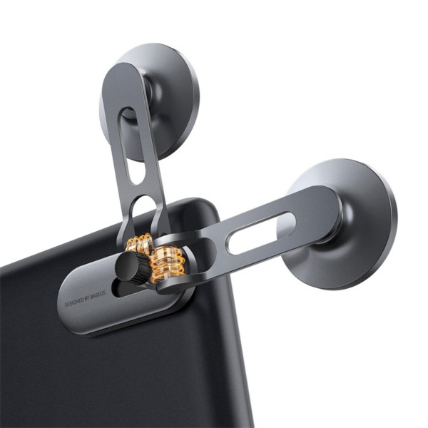 Автотримач для телефона Baseus T-Space Series Folding Metal Car Mount Magnetic Phone Holder Frost Silver