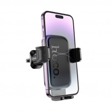 Автотримач для телефона HOCO H78 Vista push-type car holder (air outlet) Black Metal Gray (6942007647885)