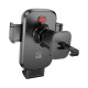 Автотримач для телефона HOCO H78 Vista push-type car holder (air outlet) Black Metal Gray (6942007647885)