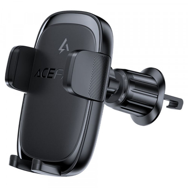 Автотримач для телефона з БЗП ACEFAST D48 press type wireless charging car holder for air vent Black (6974316284123)