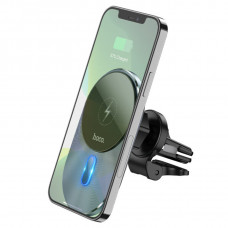 Автотримач для телефона з БЗП HOCO CA91 Magic magnetic wireless fast charging car holder Gray (6931474753465)