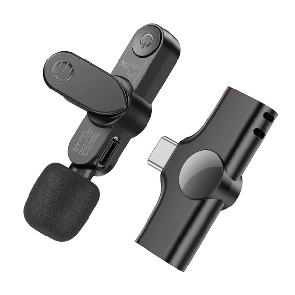 Бездротова мікрофонна система BOROFONE BFK12 Trophy lavalier wireless digital microphone Type-C Чорний