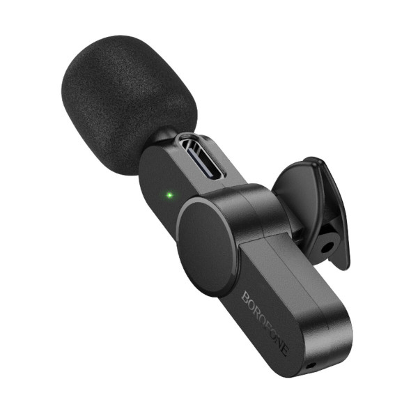 Бездротова мікрофонна система BOROFONE BFK12 Trophy lavalier wireless digital microphone Type-C Чорний