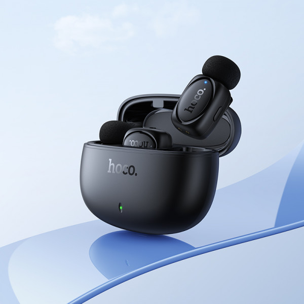 Бездротова мікрофонна система HOCO L19 Graceful wireless microphone(iP/Type-C) Black (6942007655477)