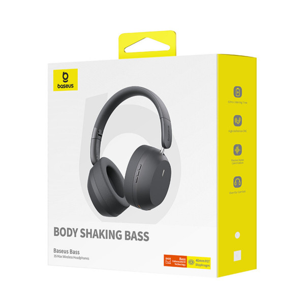 Бездротові навушники Baseus Bass 35 Max Wireless Headphones Twilight Grey