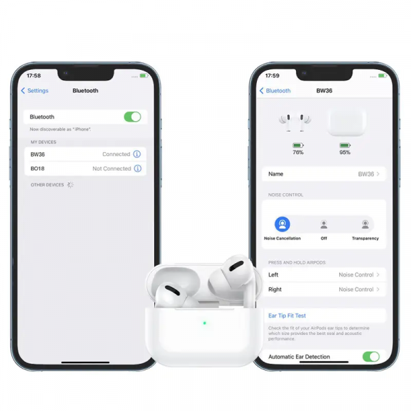 Бездротові навушники BOROFONE BW36 True wireless ANC noise reduction BT headset White