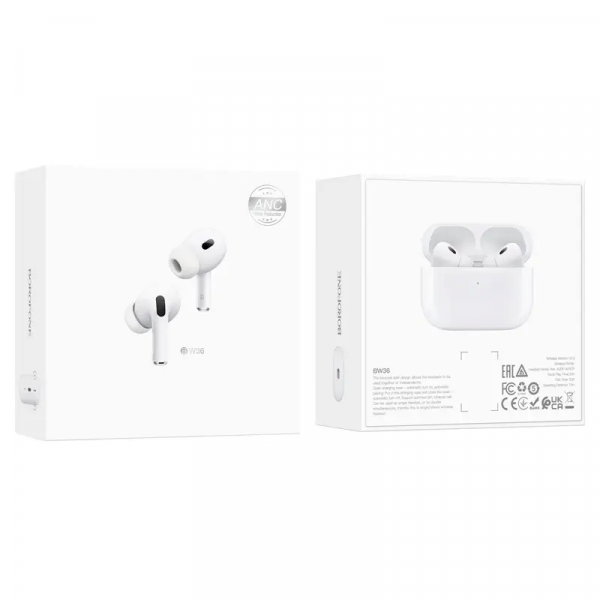 Бездротові навушники BOROFONE BW36 True wireless ANC noise reduction BT headset White