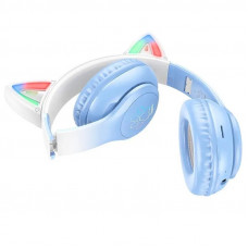 Бездротові навушники HOCO W42 Cat ears BT headphones Crystal Blue