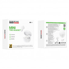 Бездротові навушники TWS BOROFONE BW97 Clear White (6941991125607)