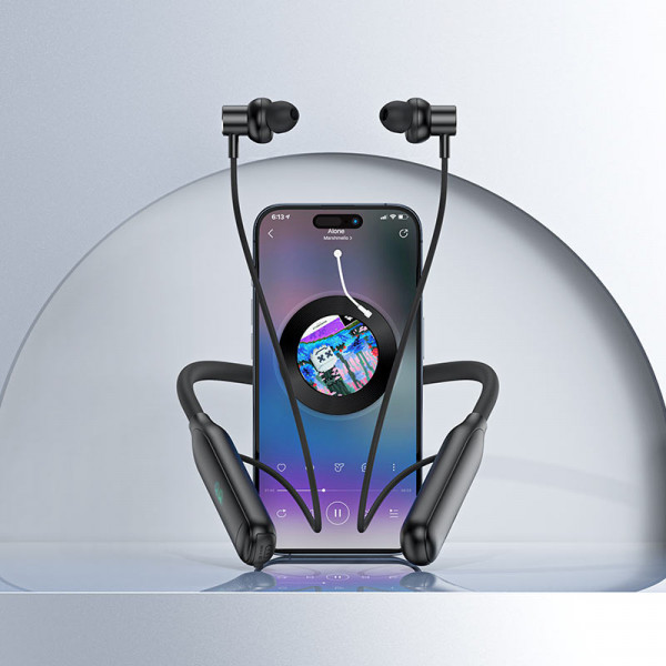 Бездротові спортивні навушники ACEFAST N4 neck hanging wireless earphones Black (6974316283607)