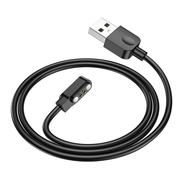 Бездротовий зарядний пристрій для смарт-годинника BOROFONE BD9 Smart sports watch charging cable White Black