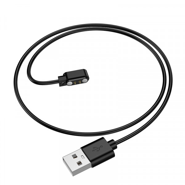 Бездротовий зарядний пристрій для смарт-годинника HOCO Y39 Smart watch charging cable Black (6942007673723)