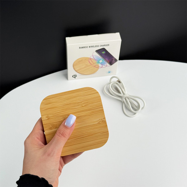 Бездротовий зарядний пристрій NN Q-8 15W wooden (NNQ8)